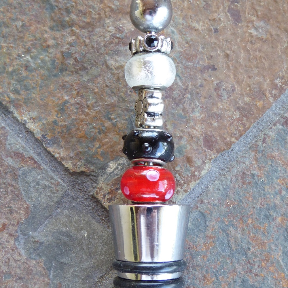Handmade Beaded Glass Beads Wine Bottle Stopper